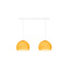 Double Hanging Lamp Ceiling - Three Quarter White