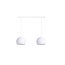 Double Hanging Lamp Ceiling - Three Quarter White