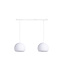 Double Hanging Lamp Ceiling - Three Quarter White