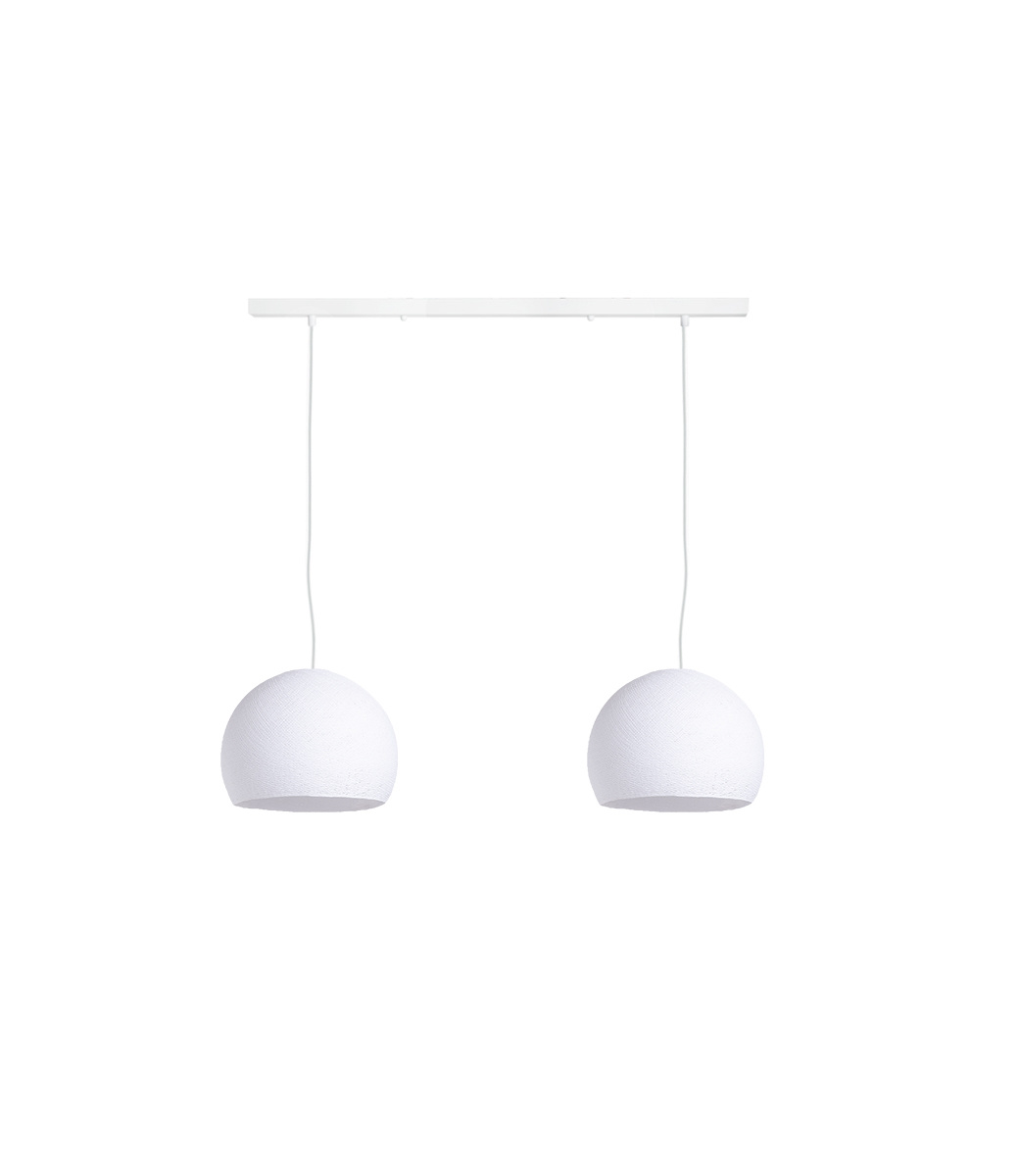 Cotton Ball Lights Tweevoudige hanglamp balk - Driekwart White