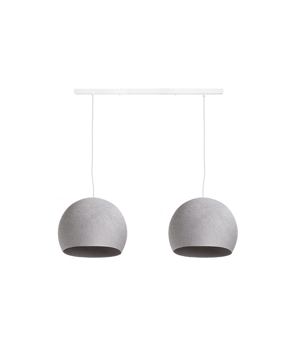 Cotton Ball Lights Tweevoudige hanglamp balk - Driekwart Stone