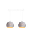 Cotton Ball Lights Tweevoudige hanglamp balk - Driekwart Stone