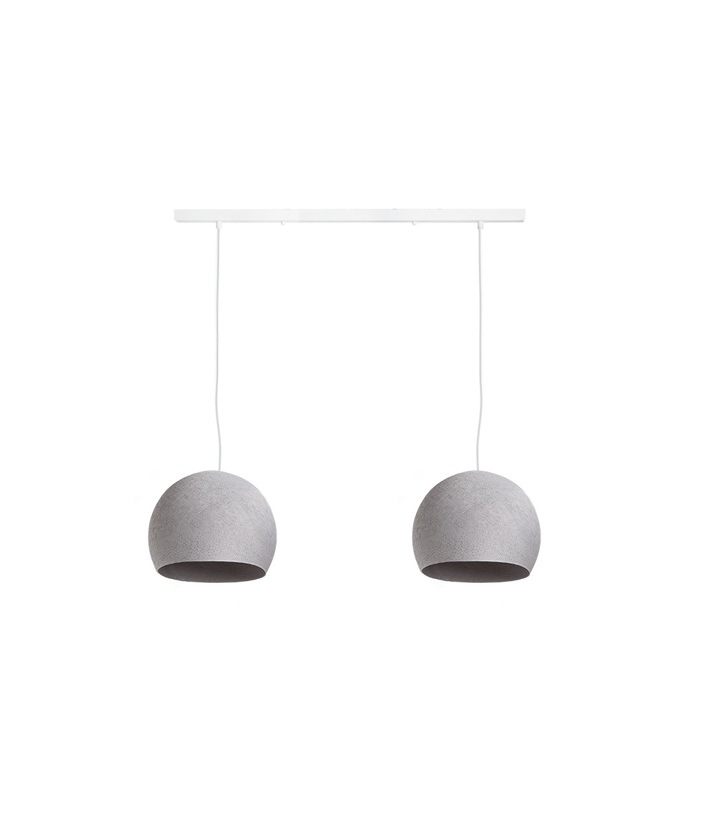 Cotton Ball Lights Tweevoudige hanglamp balk - Driekwart Stone