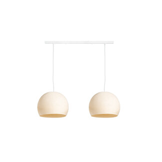 Cotton Ball Lights Double Hanging Lamp Ceiling - Three Quarter Shell