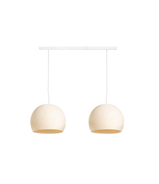 COTTON BALL LIGHTS Tweevoudige hanglamp balk - Driekwart Shell