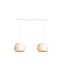 Cotton Ball Lights Tweevoudige hanglamp balk - Driekwart Shell