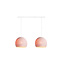 Cotton Ball Lights Tweevoudige hanglamp balk - Driekwart Pale Pink