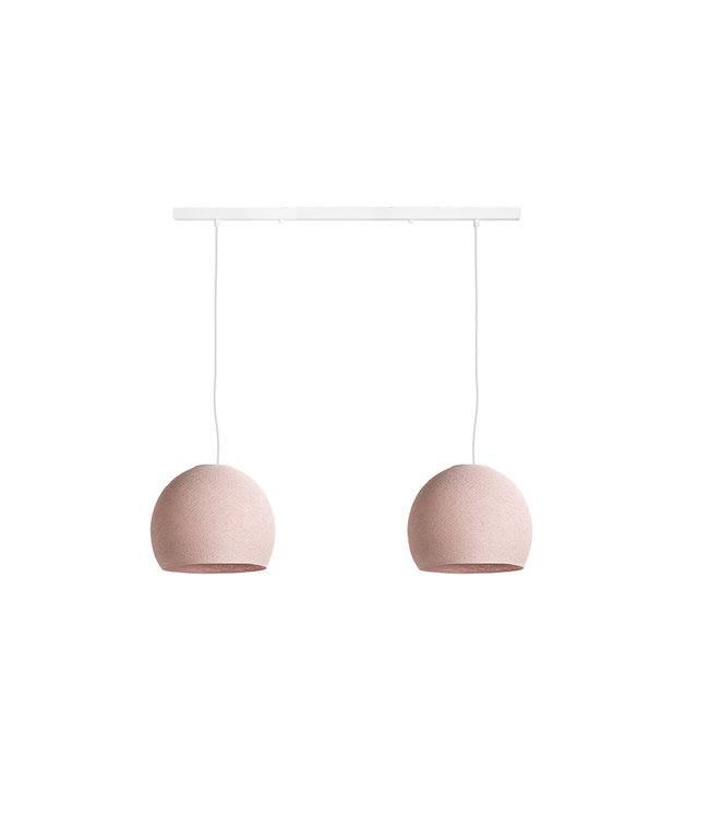 Double Hanging Lamp Ceiling - Three Quarter Pale Pink