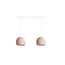 Cotton Ball Lights Tweevoudige hanglamp balk - Driekwart Pale Pink