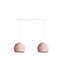 Cotton Ball Lights Tweevoudige hanglamp balk - Driekwart Pale Pink
