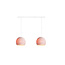 Double Hanging Lamp Ceiling - Three Quarter Pale Pink