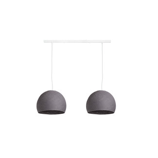 Cotton Ball Lights Double Hanging Lamp Ceiling - Three Quarter Mid Grey