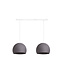 Double Hanging Lamp Ceiling - Three Quarter Mid Grey