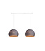Cotton Ball Lights Tweevoudige hanglamp balk - Driekwart Mid Grey