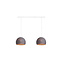 Double Hanging Lamp Ceiling - Three Quarter Mid Grey