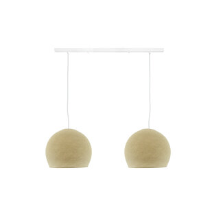 COTTON BALL LIGHTS Double Hanging Lamp Ceiling - Three Quarter Cream