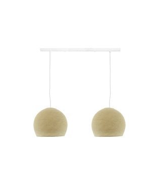 COTTON BALL LIGHTS Tweevoudige hanglamp balk - Driekwart Cream