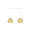 Double Hanging Lamp Ceiling - Three Quarter Cream