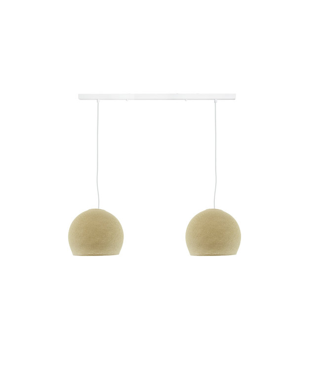 Double Hanging Lamp Ceiling - Three Quarter Cream