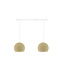 Cotton Ball Lights Tweevoudige hanglamp balk - Driekwart Cream