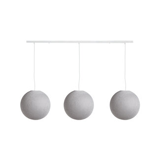 COTTON BALL LIGHTS Triple Hanging Lamp Ceiling - Stone