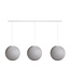 Cotton Ball Lights Drievoudige hanglamp balk - Stone