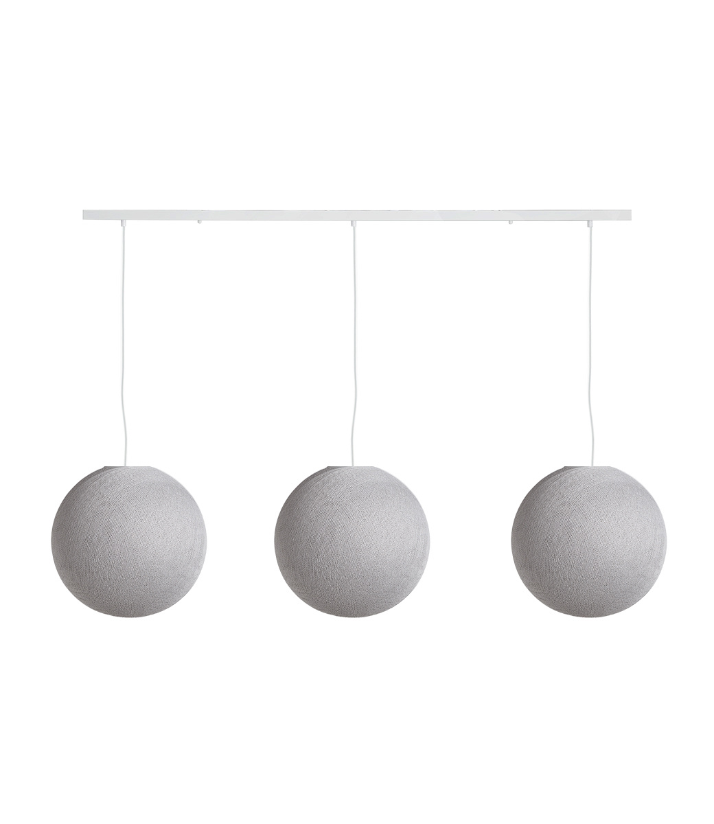 Cotton Ball Lights Drievoudige hanglamp balk - Stone