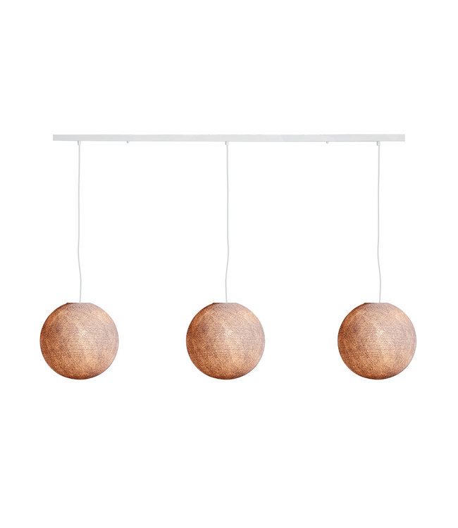 Cotton Ball Lights Drievoudige hanglamp balk - Stone