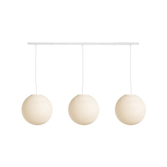 COTTON BALL LIGHTS Triple Hanging Lamp Ceiling - Shell