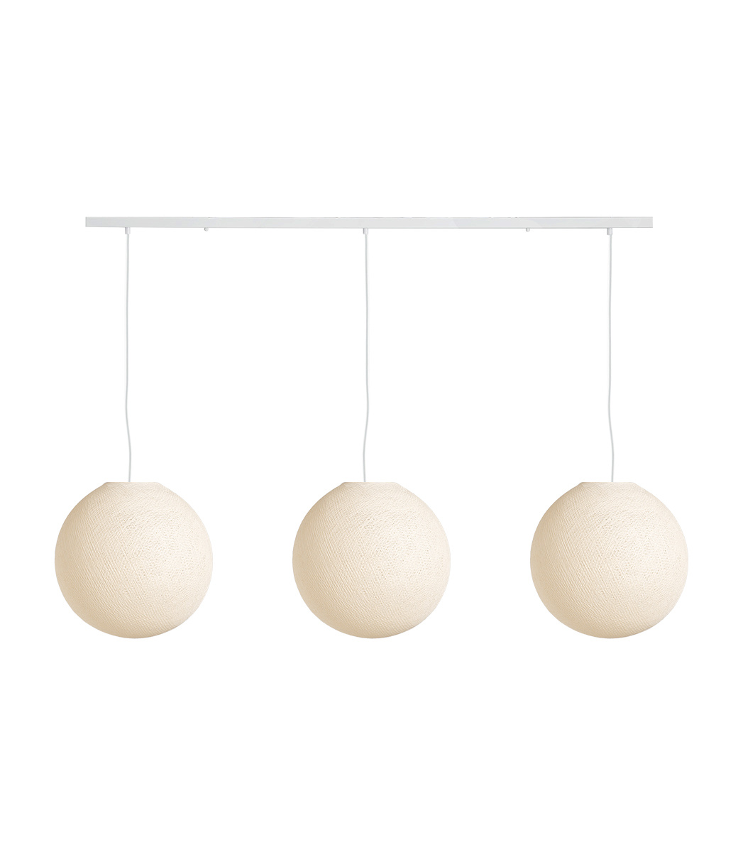 Cotton Ball Lights Drievoudige hanglamp balk - Shell