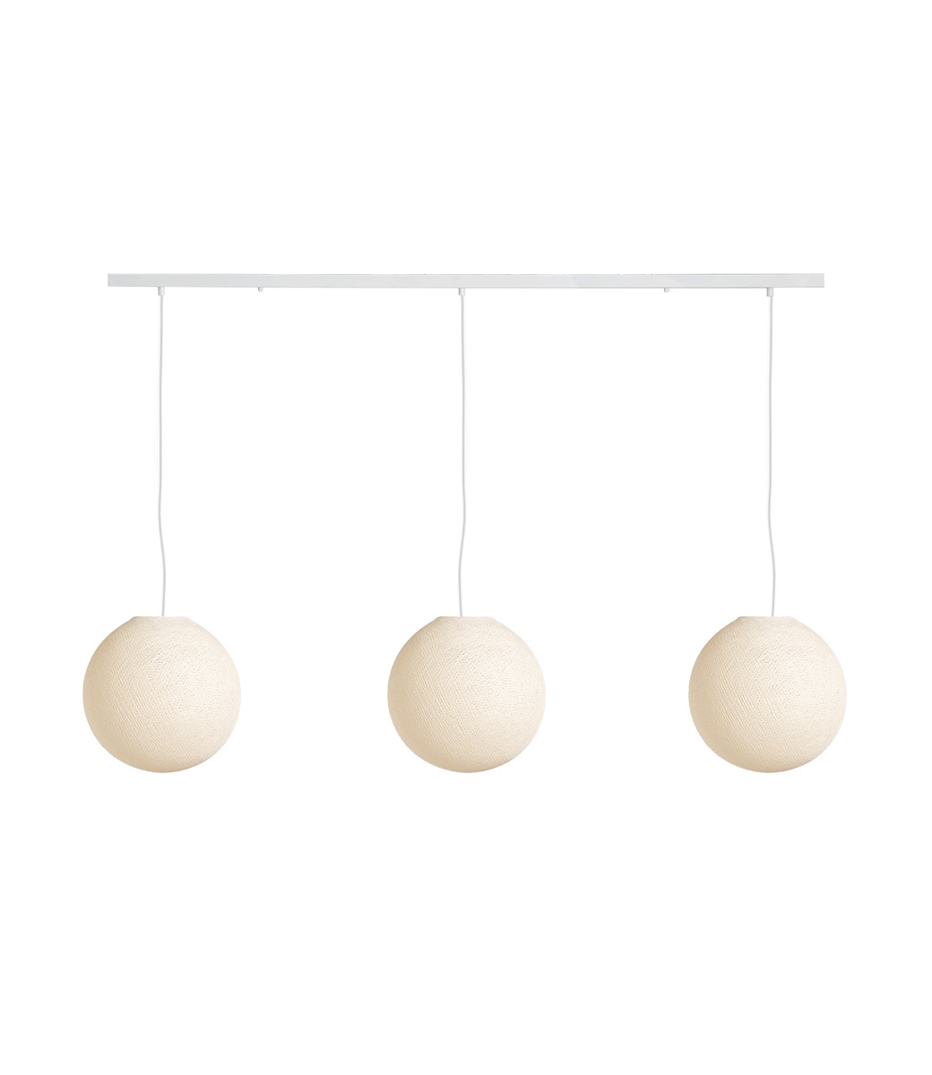 Cotton Ball Lights Drievoudige hanglamp balk - Shell