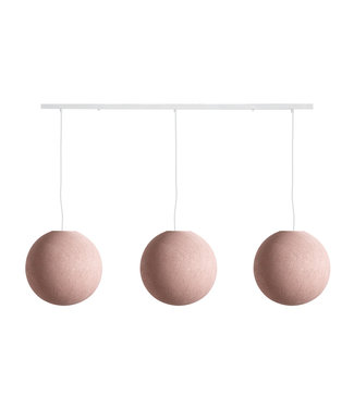 Cotton Ball Lights Triple Hanging Lamp Ceiling - Pale Pink