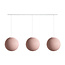 COTTON BALL LIGHTS Cotton Ball Lights Dreifach Pendelleuchte (am Balken) - Pale Pink