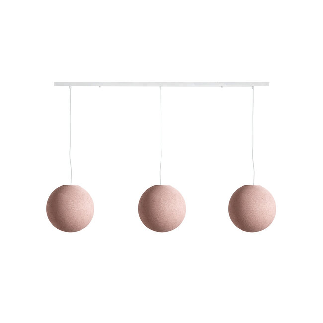 Cotton Ball Lights Drievoudige hanglamp balk - Pale Pink