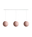 Cotton Ball Lights Dreifach Pendelleuchte (am Balken) - Pale Pink