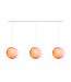 Cotton Ball Lights Dreifach Pendelleuchte (am Balken) - Pale Pink