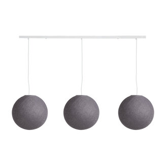COTTON BALL LIGHTS Triple Hanging Lamp Ceiling - Mid Grey
