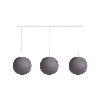 COTTON BALL LIGHTS Triple Hanging Lamp Ceiling - Mid Grey