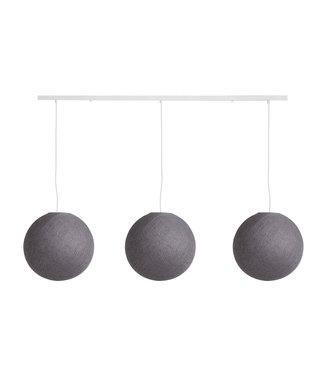 Cotton Ball Lights Triple Hanging Lamp Ceiling - Mid Grey