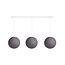 Cotton Ball Lights Drievoudige hanglamp balk - Mid Grey