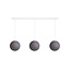 Cotton Ball Lights Drievoudige hanglamp balk - Mid Grey
