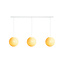 Cotton Ball Lights Dreifach Pendelleuchte (am Balken) - Cream