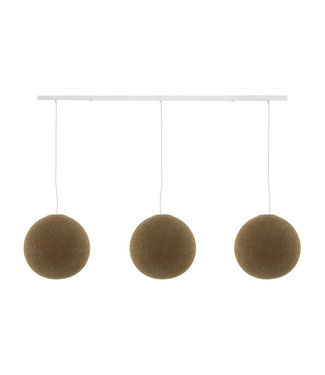 COTTON BALL LIGHTS Dreifach Pendelleuchte (am Balken) - Caffe Latte