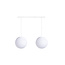 Double Hanging Lamp Ceiling - White