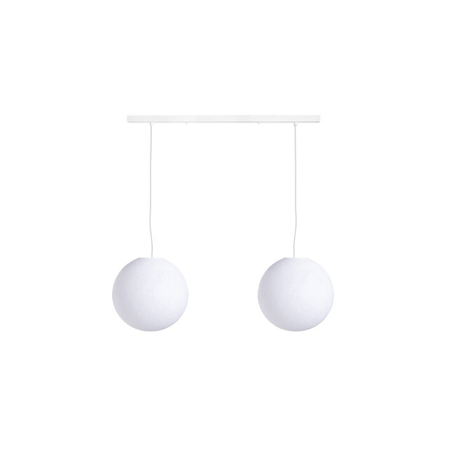 Double Hanging Lamp Ceiling - White