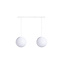 Double Hanging Lamp Ceiling - White