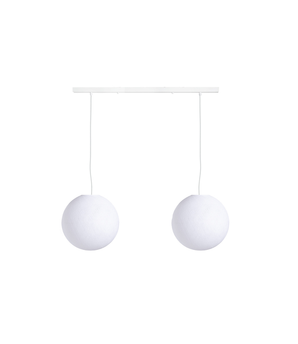 Cotton Ball Lights Tweevoudige hanglamp balk - White