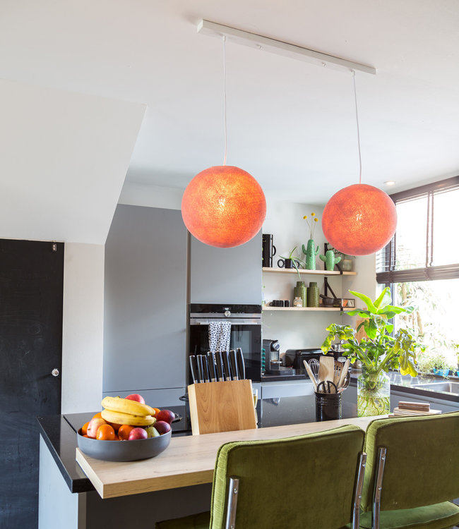 Double Hanging Lamp Ceiling - Pale Pink