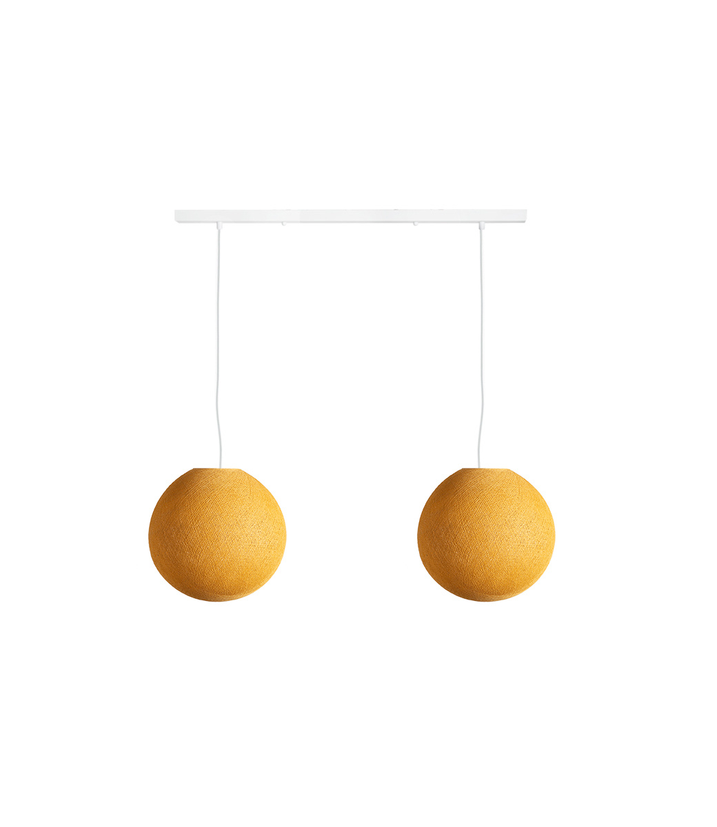 Cotton Ball Lights Tweevoudige hanglamp balk - Mustard