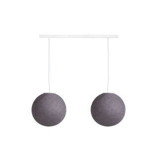 COTTON BALL LIGHTS Double Hanging Lamp Ceiling - Mid Grey